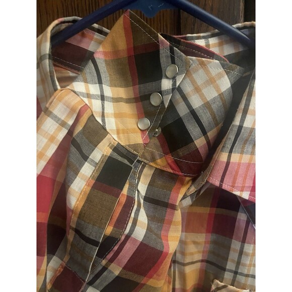 VTG 70s Miller Western Wear Pearl Snap L S Shirt Sz 17 1/2 - 36 XL Western. - Picture 7 of 8